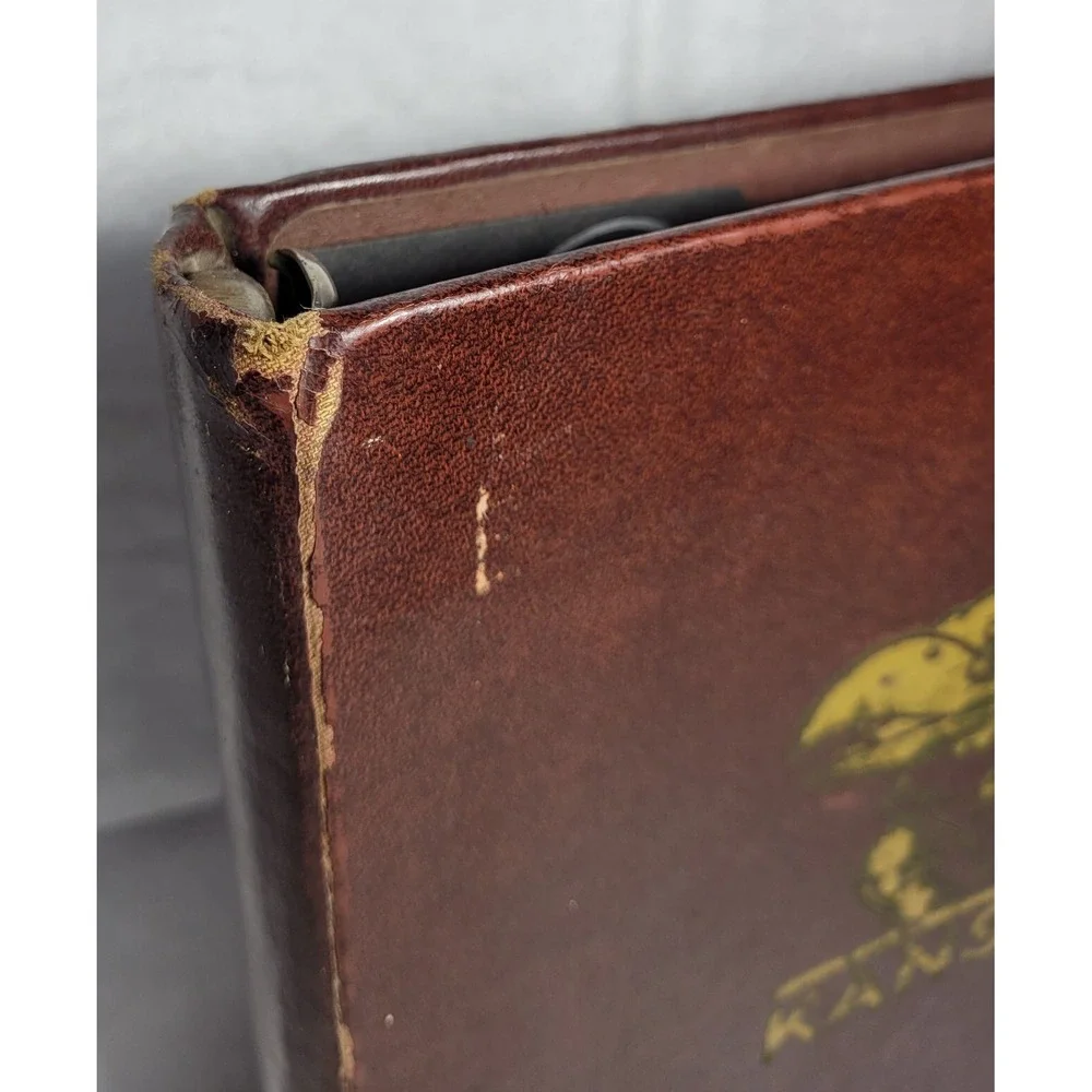 Vintage Trussell Burgundy KU University of Kansas Jayhawks College 3-Ring Binder